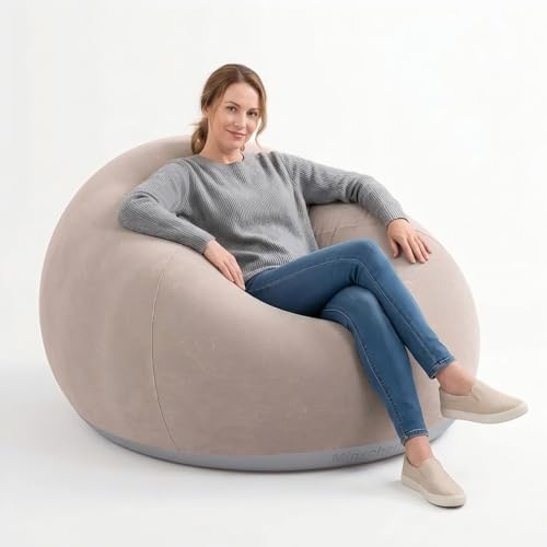 Minxchen Inflatable Chair Sofa for Adults Foldable Blow Up Sofa Portable Lounge Chair for Camping, Living Room, Bedroom, Garden & Outdoor Use