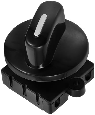 KHBUAB Interruptor Giratorio Selector de Velocidad de Ventilador y Calefactor 4 Posiciones 3 Velocidades Material Abs para Accesorio de Modificación de Coche Negro