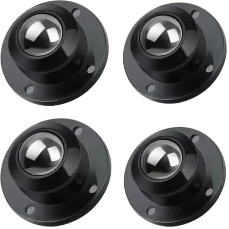 BPABDEITR 360 Rotation Självhäftande Hjul 4-Pack Svart Vit | Black L
