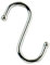 Merriway BH05332 (2 Pcs) Kitchen S-Hook Chromed 75mm - Pack of 2 Pieces