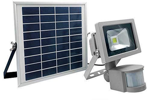 as - Schwabe SOLARLINE Solarstrahler mit Bewegungsmelder 10 W 550 Lumen - Erfassungsbereich: 12 Meter / 180° - Solarlampe für Garten & Einfahrt - Außenleuchte spritzwassergeschützt IP44, 46978