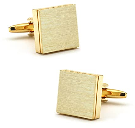 Men's Cuff Links Golden Quadrate Cufflinks