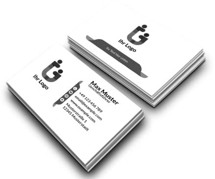 Visitenkarten personalisiert (85x55mm), Premium Papier, hochwertiger Druck, hohe Qualität, selbst gestalten für Business, Unternehmen, Startup & privat (Ribbon)