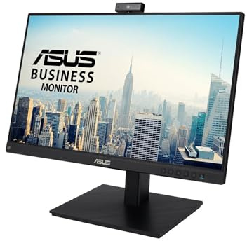 ASUS BE24EQSK Video Conferencing Monitor - 24 inch Full HD, IPS, Frameless, Full HD Webcam, Mic Array, Stereo Speakers, Ergonomic Design, HDMI, Eye Care, Wall Mountable