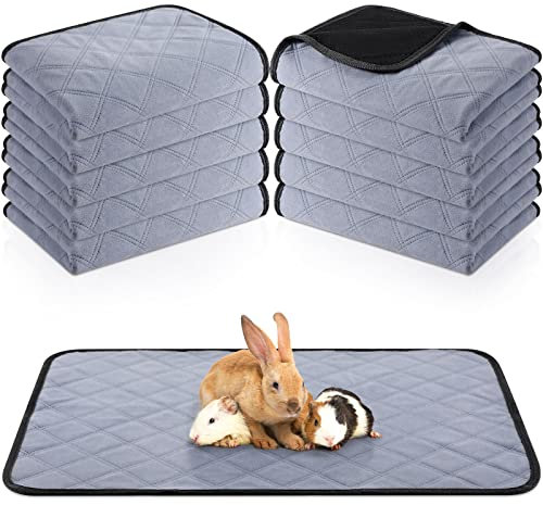 10 Stück PIPI Pads Meerschweinchen Käfig Einlagen Wiederverwendbare Trainingsunterlagen Waschbare Welpen Trainingspads Saugfähige Fleece PIPI Matten rutschfeste Urin Unterlagen (60 x 45 cm)