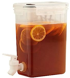 Bouilloire Froide avec Robinet, 2L Distributeur de Boisson en Plastique, Carafe De Réfrigérateur Distributeur d'eau avec Couvercle Carafe À Eau pour Réfrigérateur Limonade Jus