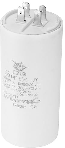 PATIKIL CBB60 55uf kondensorfunktion, AC 450 V 4 stift 50/60 Hz dubbel insats nedre luftkonditionering, vattenpump, motorfläkt stjärna 105 x 50 mm