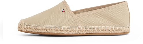 Tommy Hilfiger Women’s Flag Canvas Espadrilles with Logo, Beige (Horseradish), 4