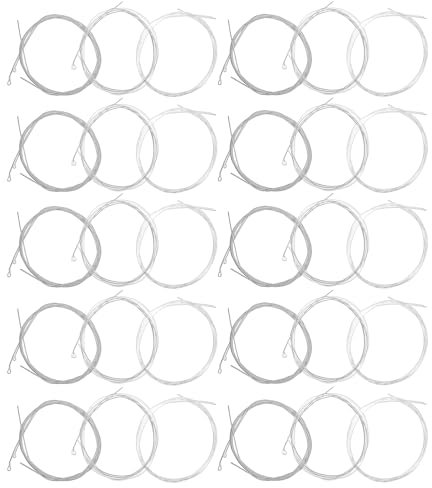 5-Saiten-Set Gitarrensaiten - Nylonsaiten mit Kleinen Kugel Enden, Klassisch für Akustik Gitarre (3 Klare Nylon und 3 Nylon-Kern-Legierung Wicklung)