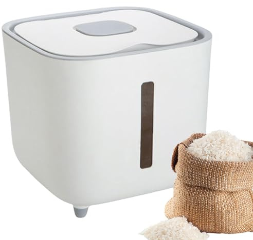 Distributore di cereali, contenitore di immagazzinaggio del riso, erogatore di riso, erogatore di cereali, contenitore di riso ermetico da 10 kg, secchio di stoccaggio del riso, erogatore di cereali