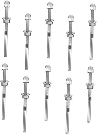 HOMSFOU 10pezzi Terminali Tensionatori Inossidabile Per Ringhiere Per Scale e Facile Installazione e Maggiore Stabilità