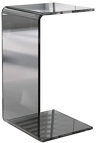 Tavolino in acrilico a forma di C per soggiorno, leggero, design minimalista di lusso, piccolo spazio, tavolo da spuntino angolare in stile nordico, 30 x 30 x 65 cm, mobile decorativo