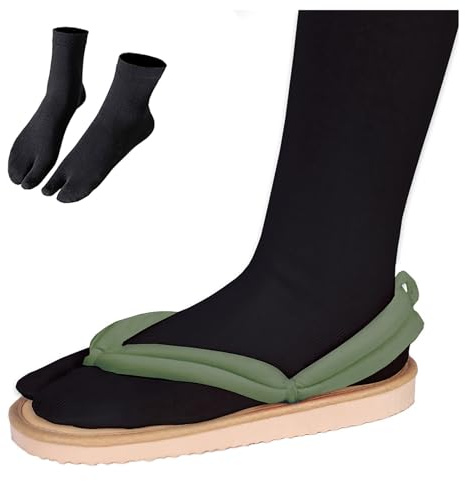 WANHONGYUE Cosplay Zoccoli Diapponesi Shinazugawa Sanemi Himejima Gyoumei Clogs Geta Scarpe Sandali Pantofole Infradito con Calzini, b, Erwachsene EU 44-45