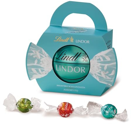 Lindt LINDOR Maxi LINDOR Edizione Limitata Cioccolatini Assortiti gusti Pistacchio Latte Cocco, Confezione Regalo 200g