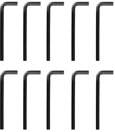 Kesiku 10pcs Hex Key, Metric 3mm Allen Keys Set L-Shape Hexagon Wrenches Chrome Vanadium Steel Repairing Tool for Home Maintenance DIY