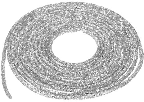 sourcing map 6 Yards Sequins Rope, Glitter Rope Sequins Rhinestone Tube Cord for Wedding Dresses Costume Jewelry Accessory DIY Crafts Shoelaces, Gray