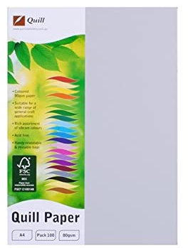 Quill Papier, A4, 80 g/m², 100 Stück, Grau
