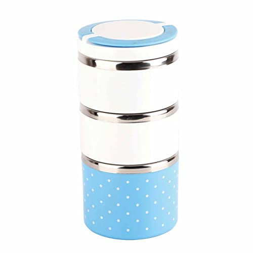 termo para comida,Isolation Thermique Boîte à Lunch de Box 1/2/3 Couches Portable Isolée Thermo INOX Boîte Déjeuner Isolé Récipient Alimentaire étanche Empilable avec