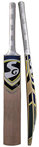SG Sierra Plus Cricket Bat for Mens and Boys (Beige, Size - 4) | Material: Kashmir Willow | Lightweight | Free Cover | Ready to Play | for Intermediate Player