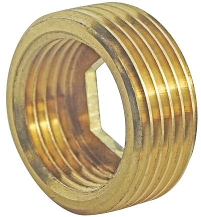 SOMATHERM FOR YOU, Réduction laiton brut Mâle 20/27 - Femelle 15/21 - Sachet de 2 pièces - Raccord durable et résistant à la corrosion pour raccords filetés de diamètres différents