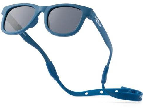 BABY SUNNIES Lunettes de soleil polarisées pour bébé avec sangle – Lunettes de soleil incassables flexibles pour nourrissons pour tout-petits nouveau-nés 0-24 mois
