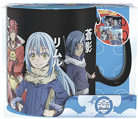 That Time I got Reincarnated as a Slime Thermoeffekt-Tasse schwarz, Bedruckt, aus 100% Keramik, Fassungsvermögen ca. 460 ml..