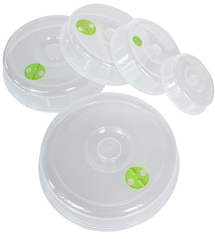 Bealuffe Microwave Covers for Food 5 PCS Microwave Splatter Lid Cover Dish Cover Plate Splatter Shield for Microwave Oven