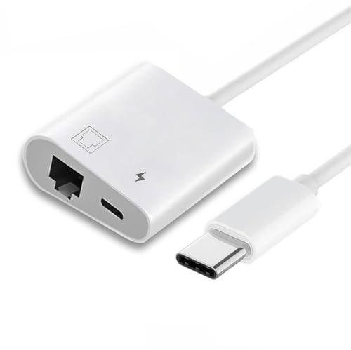 xiwai Hub USB C da tipo C a 100 Mbps di rete RJ45 con adattatore di ricarica PD 2 in 1 USB Extender compatibile con computer portatile, tablet, telefono