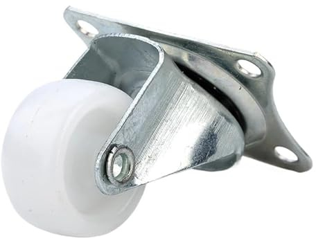 Rotelle per mobili Ruote girevoli da 1 pollice, confezione 4, 10 kg, ruote in nylon PP, doppio cuscinetto, silenziose e resistenti all'usura
