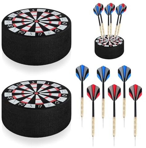 Zidoley 2 soportes para dardos y 6 dardos de acero, accesorios para hombre, soporte para dardos, regalos para hombres, jugadores de dardos, artículo para fans, soporte de almacenamiento