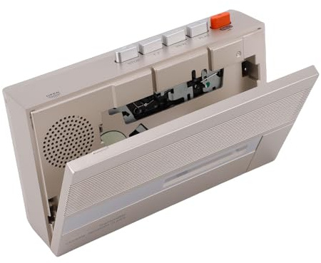 PUSOKEI Lettore di Cassette Portatile, Registratore Lettore di Cassette Bluetooth, Convertitore da Audio a Digitale, Altoparlante Integrato e Jack per Cuffie, Batteria da 2000