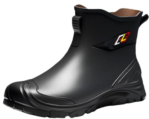 YKPAVV Botas para hombre – Botas de goma de PVC antideslizantes con plantilla acolchada – Zapatos de trabajo para pesca, jardinería y canotaje – Zapatillas de hombre 2017