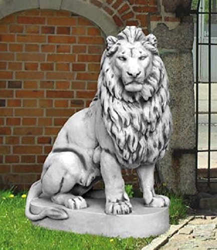 Löwe Blick rechts (S103038) Tierfiguren Steinfiguren Steinguss Gartenfigur 135 cm Figur Tier Deko Dekoration