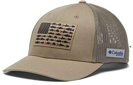 Columbia PFG Mesh Kanada Fischflagge Stretch-Fit Hut, Stoßzahn, S-M