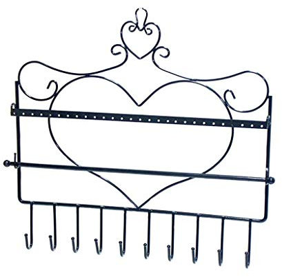 Tubayia Support Mural en métal pour Colliers et Boucles d'oreilles