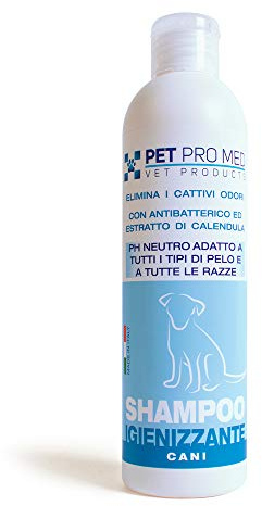 Shampoo Igienizzante - Ideale per eliminare i cattivi odori del manto del cane - 1 flacone da 250 ml
