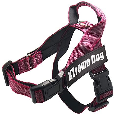 Arquivet Arnés para Perro Xtreme Dog Classic de Color Rosa - Talla XXL/82-110 cm - Ajustable, ergonómico y Resistente - Incluye Agarre en la Parte Superior Salir a pasear