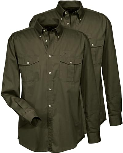 Parforce Pack doble de camisas de caza. verde oliva XL