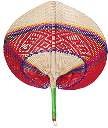 VENTDOUCE Éventail naturel en palmier – Éventail Vietnam fait à la main en raphia tissé à la main – Éventail mariage – Fleurs séchées pour fête mariage et décoration la maison