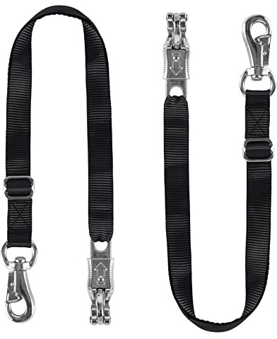Rosemarie Trailer Cross Tie, Horse Haulage Adjustable Nylon Straps Leads with Panic Snap Fixed Eye Equestrian Equipment