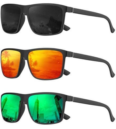 Perfectmiaoxuan Polarisierte Sonnenbrille Herren/Damen ; Vintage/Klassisch Brillengestell; UV400-HD-Pilotobjektive;Golf/Fahren/Angeln/Reisebrille/Outdoor-Sportarten Mode Sonnenbrille