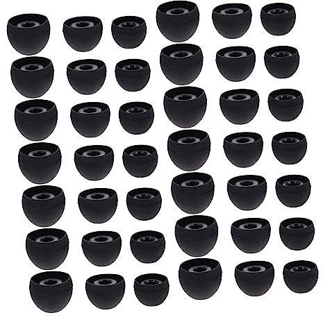 Kisangel Embouts Auriculaires En Silicone Antidérapants Noirs, Lot De 60 Pièces, Légers Et Lavables, Accessoires Pour Écouteurs Sans Fil, Adaptés Pour Usage Quotidien Et Protection Audio