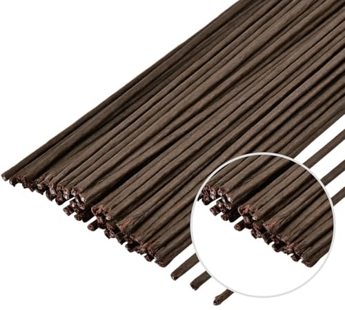 POPOYU 30Pcs 1mm Florist Wire,FlowerWire Stems,FloristryWires for Wreath Making,Florist Wire Brown,Bouquet Wire.Craft WireFlorist for Flower Stub Stem Handmade DIY Craft Flower Arranging Supplies