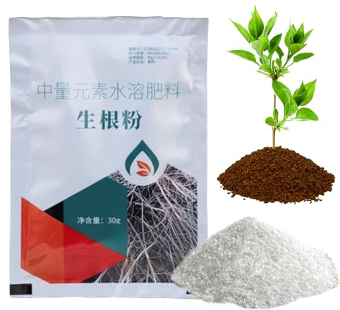 Garden Rooting Enhancer, Organic Plant Growth Booster, Easy Application Powder, Fast Root Formation Aid, Tree Flower Edible Transplant Support for Indoor Greens