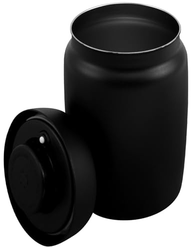 Lata de café hermética de acero inoxidable 304, recipiente con tapa de bomba de vacío, 1200 ml, recipiente de café de gran diámetro para café, hermético, recipiente de café al vacío