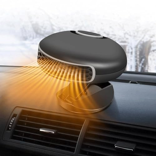 KQLHLHDYZ Calefacción de coche 12 V 150 W, 2 en 1 Calefacción y refrigeración, Calefacción portátil para vehículos, descongelador giratorio de 360 ° para todos los coches