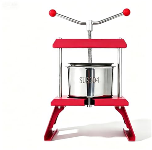 2,5 L manuell honungspress extraktor, fruktvinpress, rostfritt fruktvinpress, avtagbar design, V-handtag, för bivax, honung, frukt och grönsaker