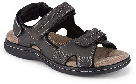 Dockers Mens Newpage Outdoor Sport Sandal Memory Foam, Grey, 13 M