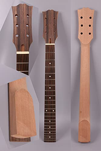 Yinfente Gitarrenhals, 22 Bünde, 62,8 cm, Mahagoni Palisander Griffbrett, Bolzen LP E-Gitarre, Vogeleinlage, unlackiert