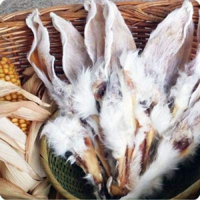 Tommydog Kaninchenohren mit Fell/getrockete Ohren vom Kaninchen mit Fell 500g